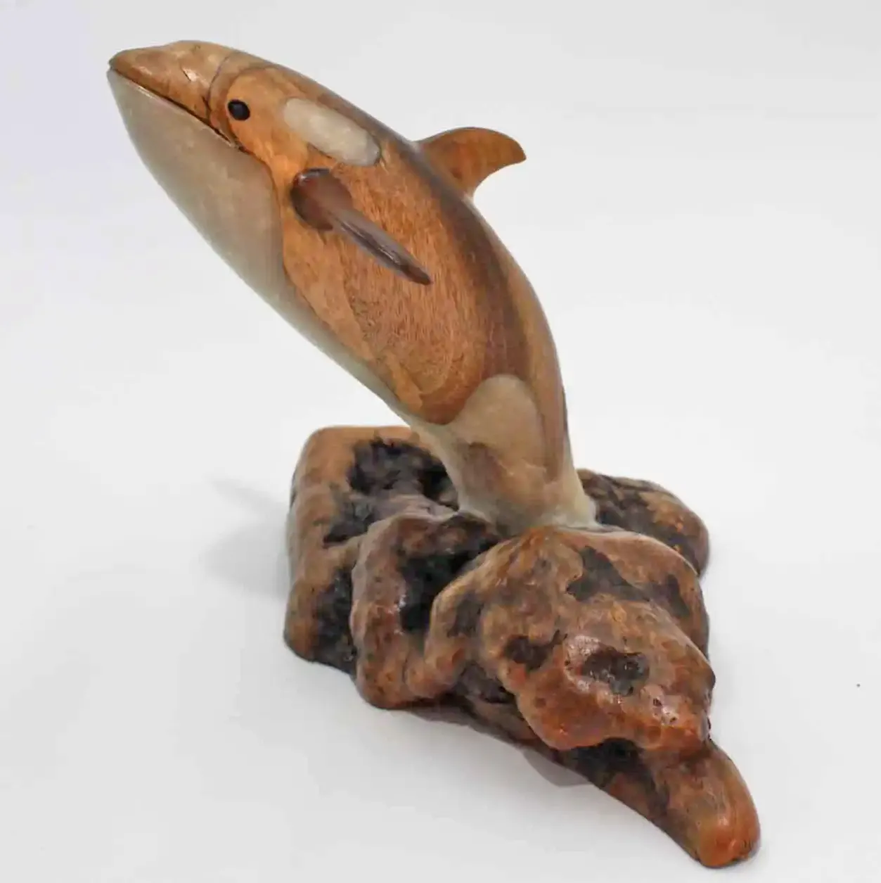 Orca killer whale woodcarving sculpture